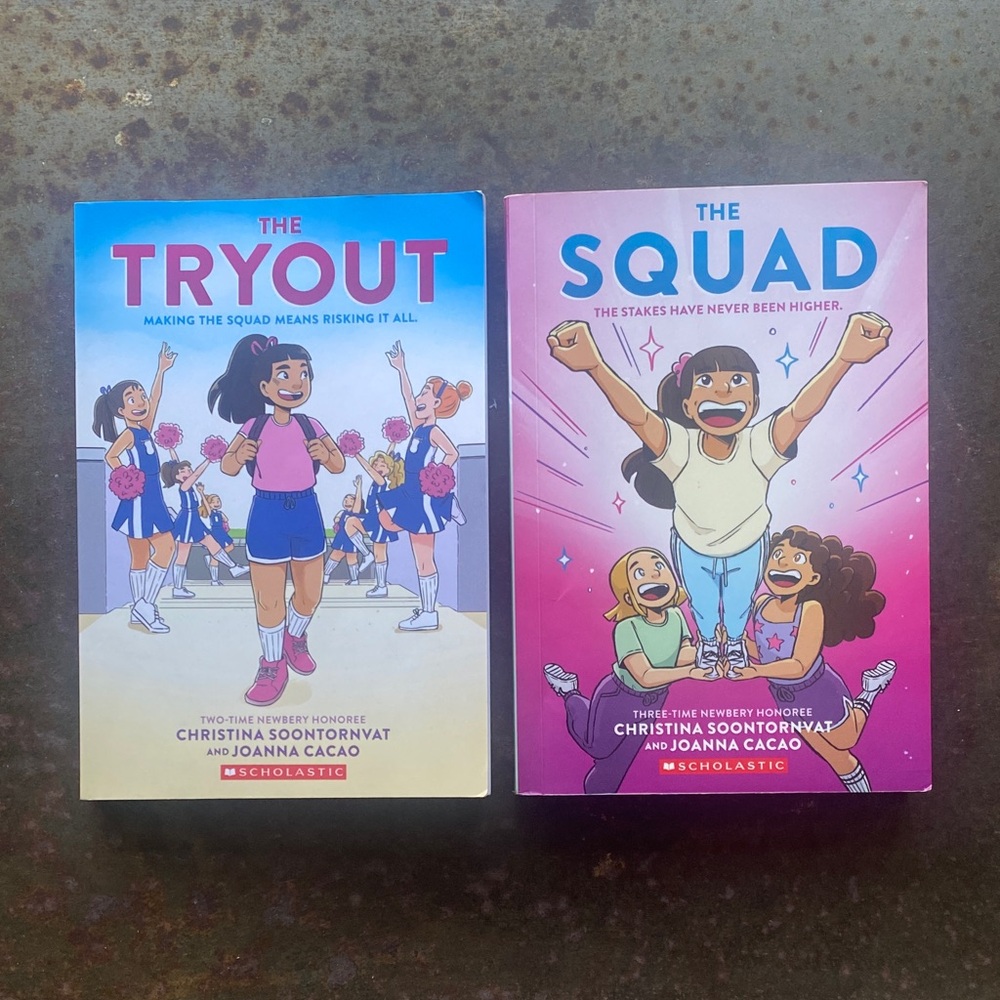 Scholastic Paperback Set- THE TRYOUT & THE SQUAD-Middle Grade Graphic Novels